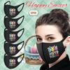 5PCS Adult Easter Printed Dust-Proof And Washable Protective Ice Silk Mask
