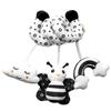 Jouets suspendus Siège auto Berceau Mobile Bébé Spiral Peluche Lit Poussette Barre Jouet Couleur Noir et Blanc avec Hochet Sifflet BB
