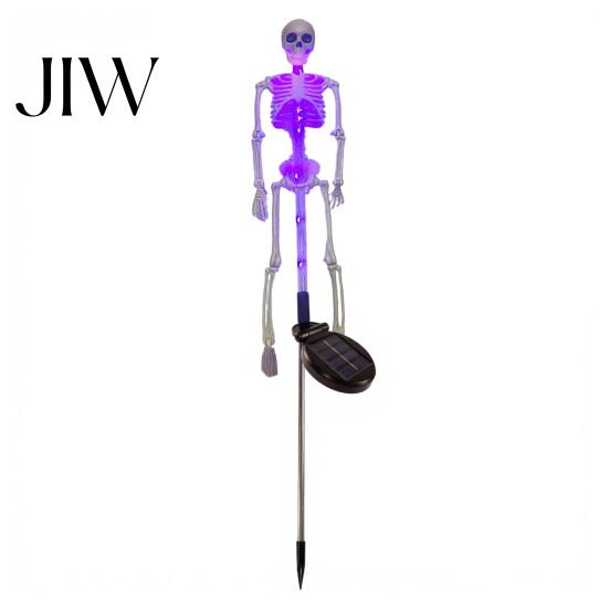 Halloween Party Decoration 3D Skeleton Solar Garden Lamp, Spooky Human Pathway Glowing Lawn Ornaments for Parties Lights, Waterproof Resin Outdoor