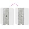 PORTO Wall Mounted Corner Cabinet Concrete Grey 57 X 57 X 100 Cm Particleboard