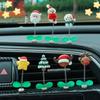 Car Shaking Head Santa Claus Ornaments Center Console Instrument Panel Elk Snowman Christmas Tree Decoration Ornaments for Gift