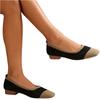 Women's Plus Size Casual Loafers Square Toe Slip On Lightweight Breathable Knit Upper Comfortable Flat Shoes