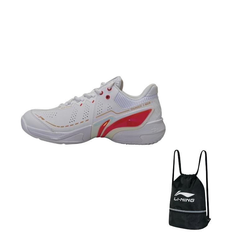Li Ning Badminton Collection Thunder II PRO Synthetic Leather, Textile Coverage Support Badminton Shoes Unisex AYAW001-5