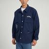 Vans Embroidered Letter Logo Button-Down Work Jacket Men Jackets Dark-Blue VN0002GWLKZ