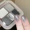 Korean Five-color Eyeshadow & Blush Palette, Pearlescent Matte Bright Ground Color, Smoky Black & White, Cement Grey, Portable