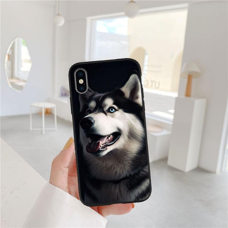 CJ66 Husky Puppy Dog Soft Shell Phone Case for Samsung Galaxy S20 S21 S22 Ultra FE + Plus A21S A22 A24 A25 A26 A30 A30S A31