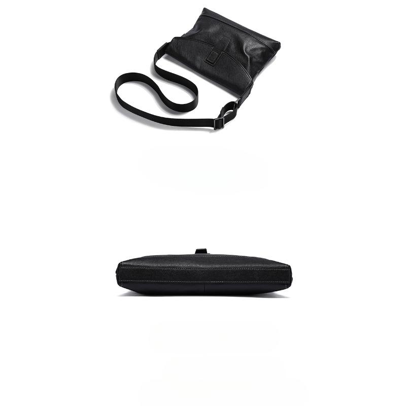 Genuine Leather Men's Large Capacity Crossbody Bag Premium Leather Leather Backpack Casual Horizontal Men's Shoulder Bag