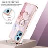 For Xiaomi Redmi Note 12 5G (China)/(India)/(Global)/Poco X5 5G Case with Ring Kickstand Marble Pattern TPU Back Cover