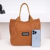 Cotton Corduroy Tote Bag For Women With Large Capacity Street Style Handheld Ladies Bag