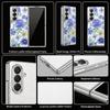 Retro Leaves Flowers Case For Samsung Z Fold 8 Ultra 7 6 5 Hybrid 3in1 Leather Skin Plating Folding Phone Cover For Galaxy Z Fold8 Fold7 Fold6