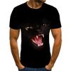 Summer Round Neck 3D Funny Cat Pattern Print Top Fashionable Casual Short Sleeved Men's T-shirts