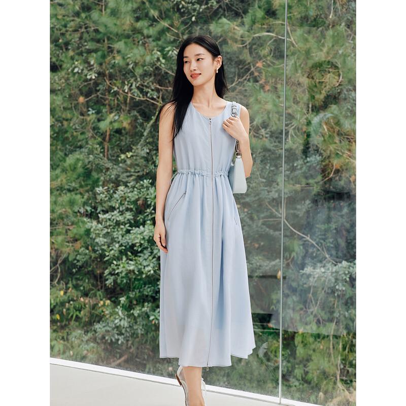 JUZI Annakou Lyocell Drawstring Sleeveless Dress