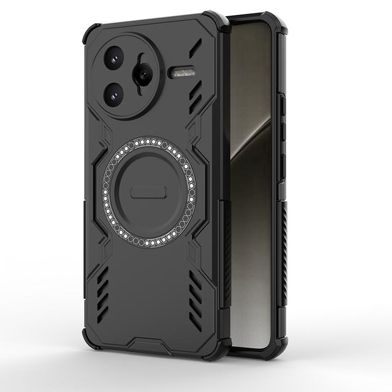 

Броня Защитный Чехол для Телефона с Теплоотводом Для Xiaomi Poco X7 X6 F6 F7 Pro Ultra C75 Чехол Магнитный Ударопрочный Бампер Fundas Poco F7 Pro чёрный