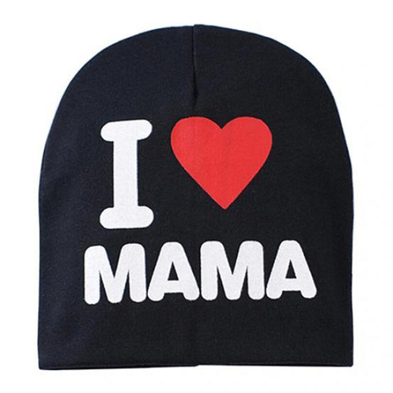 Bébé Beanies Garçons Tricot Chapeaux Printemps I Love Maman Papa Enfant Chapeau 3 Couleurs