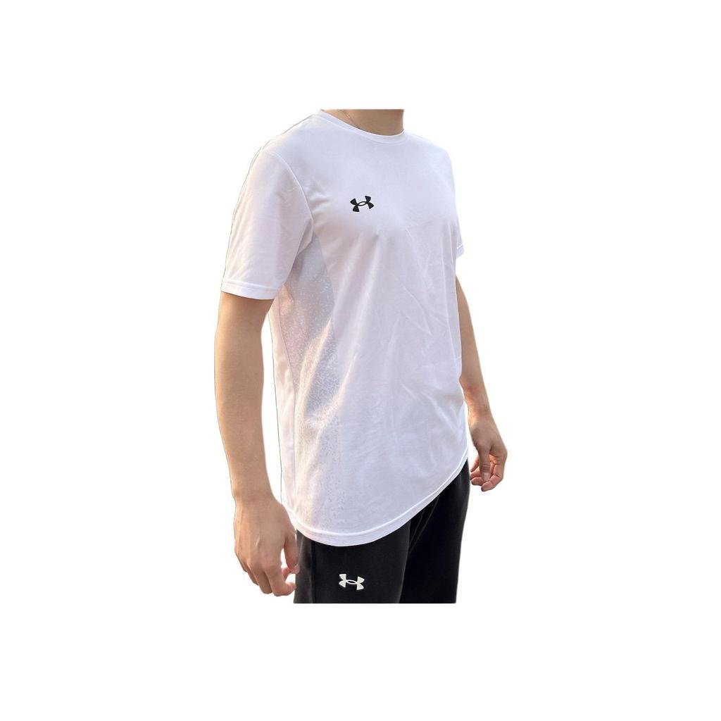Under Armour Loose Fit Round Neck Pullover Fitness Training Short Sleeve T-Shirt Unisex Tops White 25500512-100