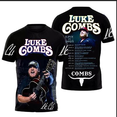 Luke Combs LIVE IN 2026 3D T-shirt Unisex All Sizes S To 45Xl 2F615