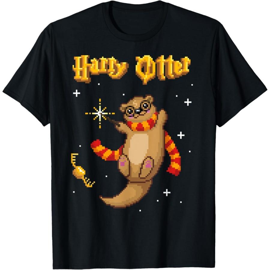 

Милая футболка Гарри Оттер для мужчин, женщин и детей XXXXXL чёрный