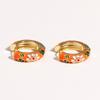 Chinese Chinese Style Earrings Traditional Glaze Ear Jewelry Flower Enamel Ear Rings  Ladies