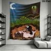 Retro Cartoon Mole Story Pattern Home Decor Tapestry, Wall Hanging, Decorative RV Wall Cloth.XGT0914357