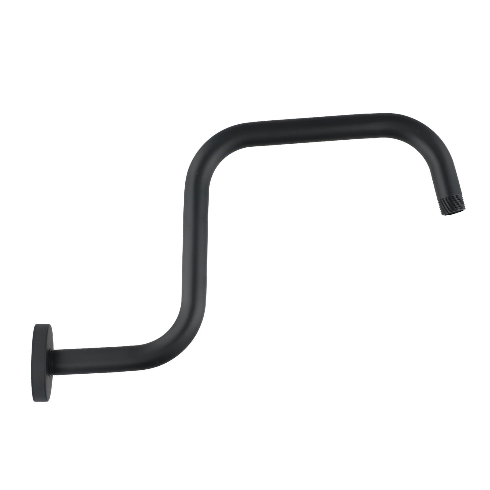 

Bracket Shower Head 13inch Head Extension High Quality Black