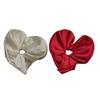 High Elasticity Satined Heart Hair Band Oversized Scrunchy Hairband For Comfortable Hairstyles All Matching Hairtie