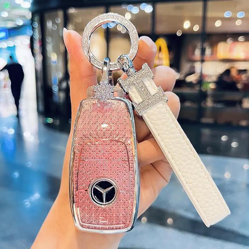 TXF4   Fashion Car Key Case Cover For Mercedes Benz A B C E Class GLS GLA GLK GLC CLS CLA AMG W204 W205 W212 W463 W176 Keychain Fob