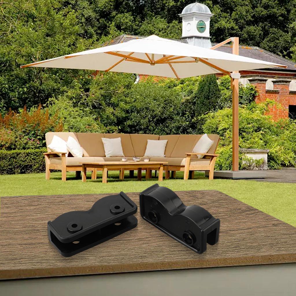 4pcs Plastic Tent Replacement Connector Spare Support Rectangular Bracket Black Garden Awning Connection Holder