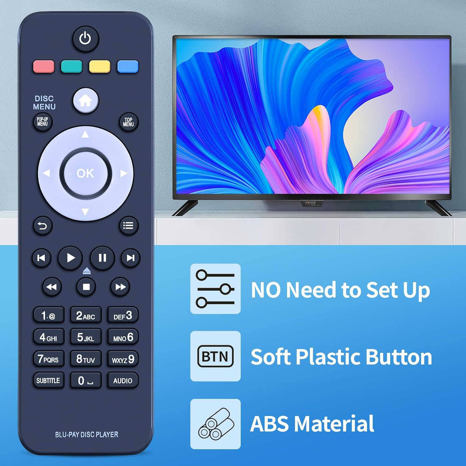 Запасной пульт дистанционного управления подходит для DVD-плеера Philips BDP2180X BDP3305 BDP3310 BDP3380 BDP2980 BDP2900 BDP2930 BDP3400 BDP3480DS3110 BDP2100 BDP2180