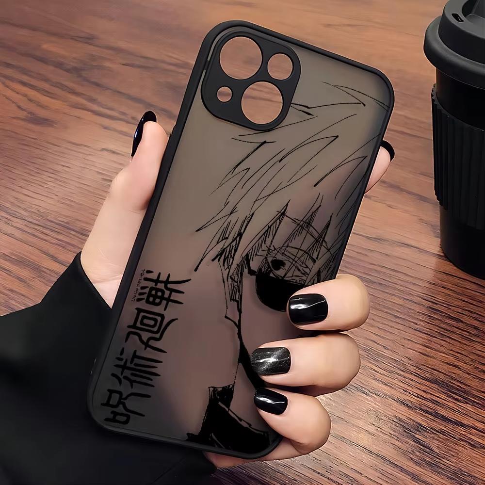 Anime Jujutsu Kaisen Phone Case For iPhone 11 12 13 14 15 16 Pro Max XR X XS Mini 8 7 Plus SE Shockproof Matte Fundas