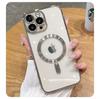 Luxury Wireless Charging Transparent Magsafe Case For iPhone 15 14 13 12 11 Pro Max X XR XS Plus Soft Cover