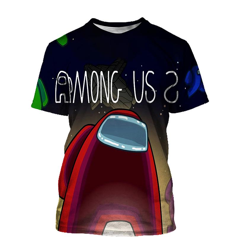 Among Us Face Kids Graphic Kids Youth Cotton T-Shirt Short Sleeve Tops Game Boys