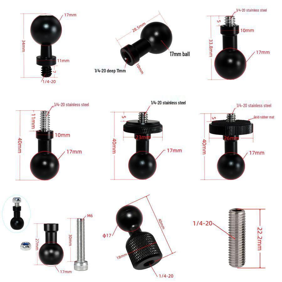 

20-pack Aluminum & Iron Monitor Brackets: Type I Lifting Universal Joint 1/4 Stainless Screw