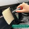 1Pc Car Wash Brush Dust Remover Car Air Conditioner Outlet Dust Removal Brush Soft Bristles Brushes Universal Car Cleaning Tools