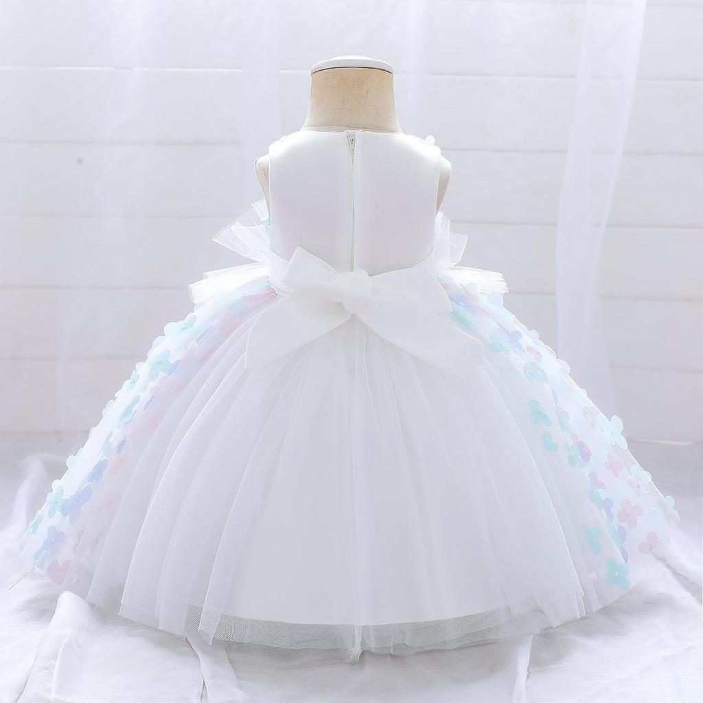 Flower Girl Baby Wedding Dress Fairy Petals Children's Clothing Girl Party Dress Kids Clothes Fancy Teenage Girl Gown 0 1 2 3 Years