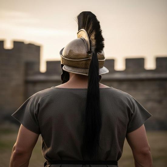 Handmade Spartan King Leonidas Helmet, 300 Movie Replica Greek Warrior Armor, Wearable Cosplay Helmet with Black Plume