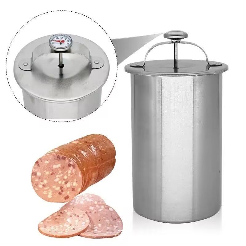 Modern Stainless Steel Meat Steamer Pot With Builtin Thermometer For Commercial Use