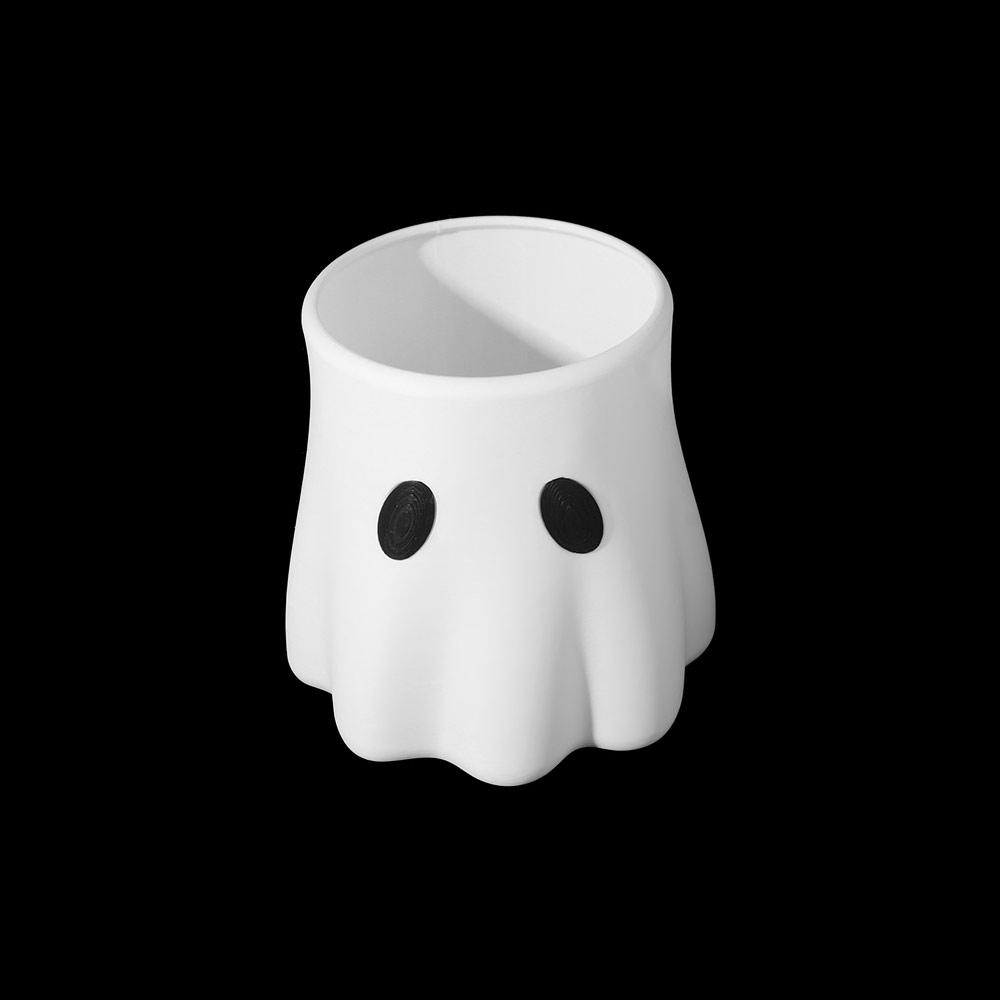 Durable Plastic Halloween Ghost Bucket Ghost-Themed Candy Bowl Ghost Planter  Home Decor
