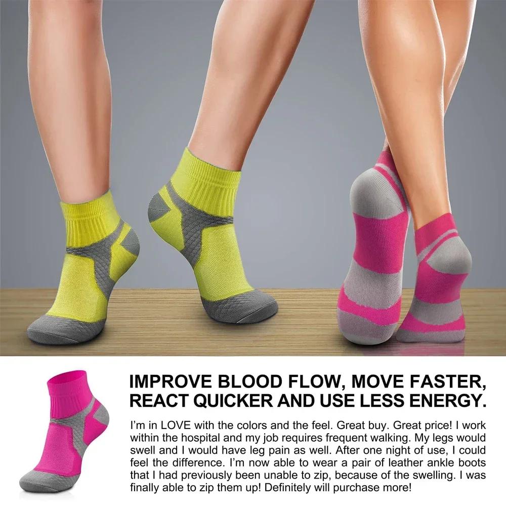 1 Pair Sports Compression Socks For Men And Women Circulation - Arch Ankle Support For Athletic Running Medical Cycling Gym Home