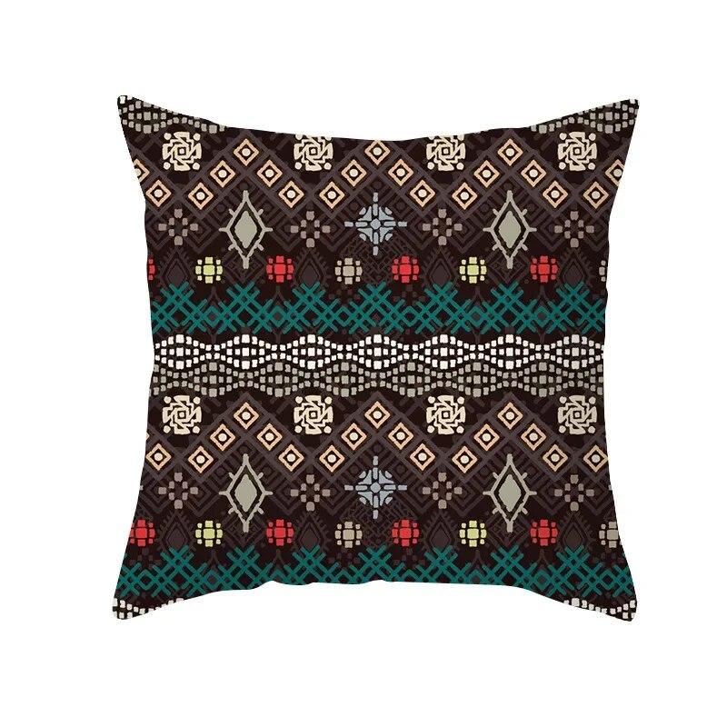 45*45cm Tribal Striped Indian Totem Pillowcase Living Room Sofa Office Chair Lumbar Cushion  Cover Home Decoration