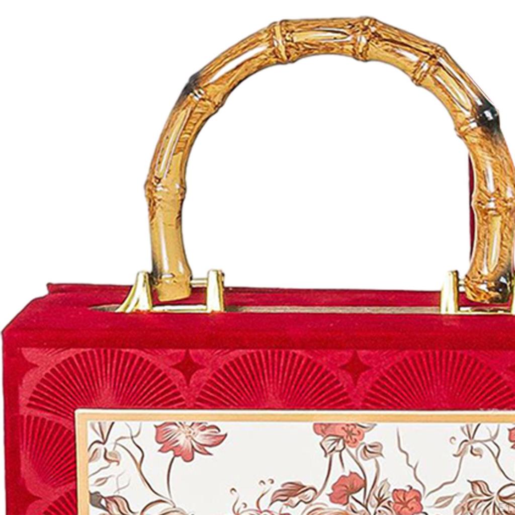 Brautjungfern-Geschenkbox Hochzeits-Süßigkeiten-Dekoration Geprägte Blume Gedruckt Andenken