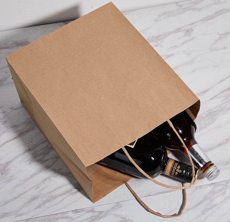 Custom Printed Kraft Paper Bags for Clothing & Milk Tea Takeaway - Multiple Sizes Available