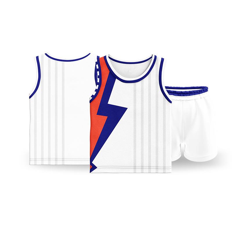Printed children s vest sportswear youth training clothing summer suit competition training sportswear men XS белый