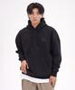 Pen Graffiti Lettering Oversized Wide Shoulder Hoodie_Black