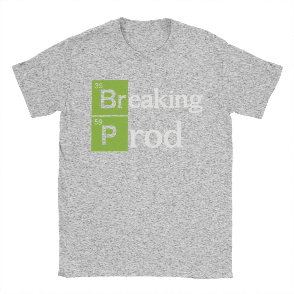 Men Women Graphic Print Breaking Prod Funny Dev's Meme  T Shirt Tee Pure Cotton  T-shirts Clothing