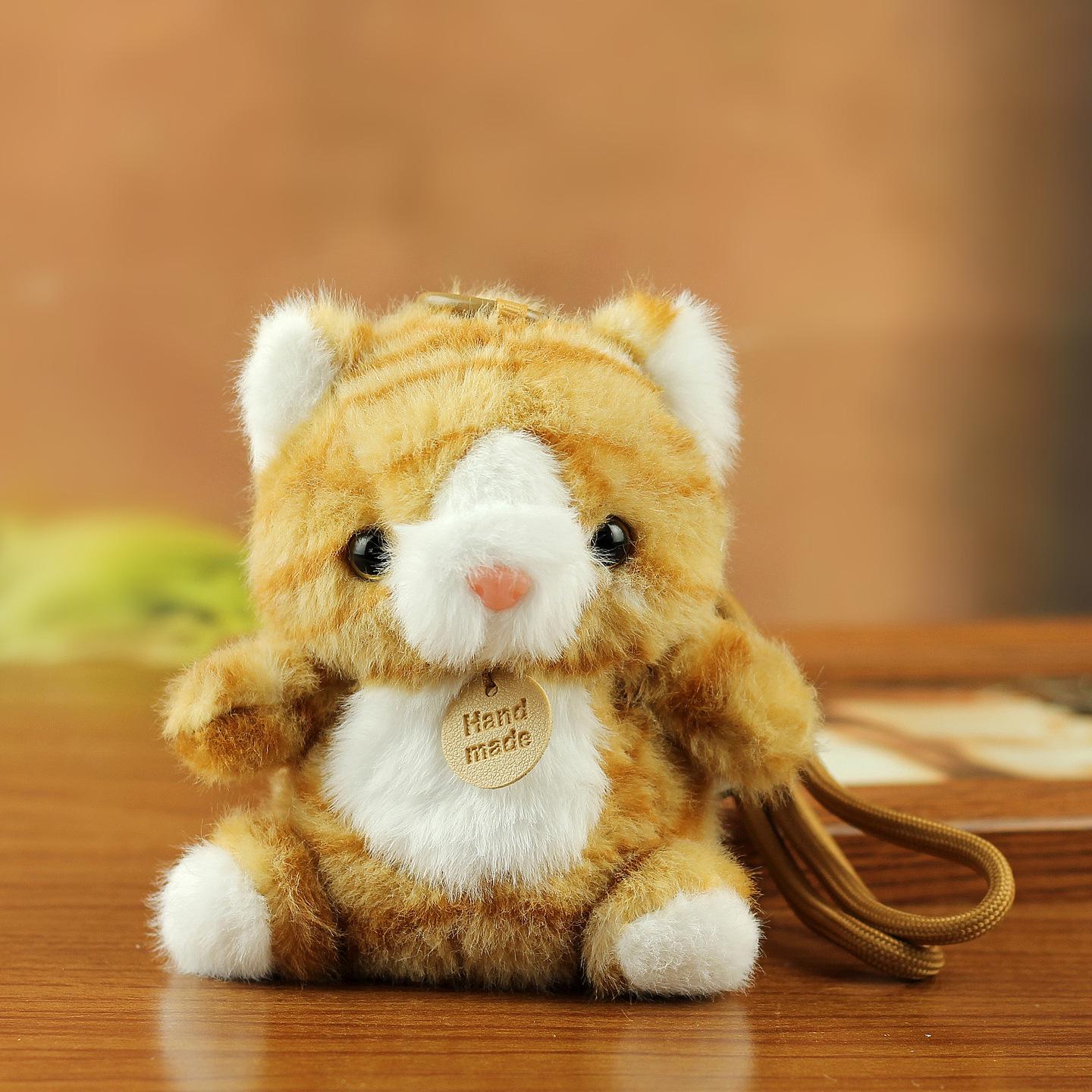 Adorable Kitten Plush Toy Keychain - Cute Cat Doll Pendant Gift Approximately 11 cm