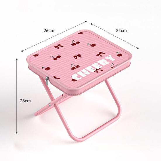 Outdoor Folding Stool with Carry Bag Portable Lightweight Heavy Duty Camping Backpacking Beach Picnic Fishing Collapsible Chair Seat