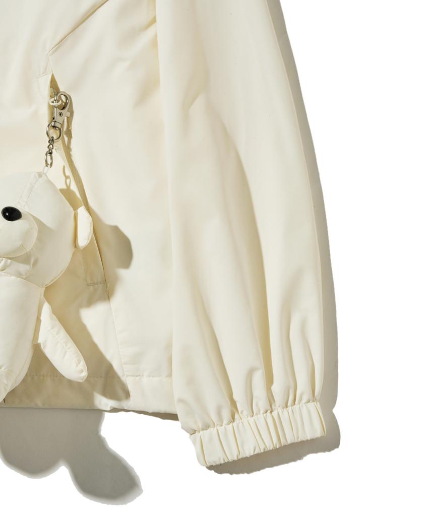 Physical Department Bear Keyring Arch Logo Windbreaker_Ivory