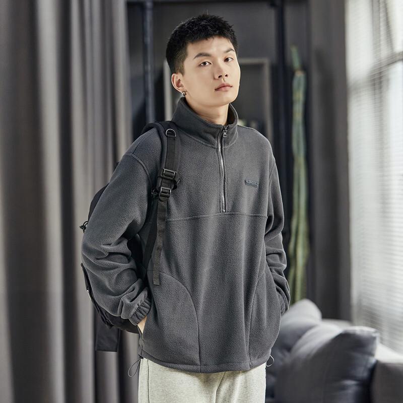 Bluza męska TonLion 2024 z polaru z półzapięciem na zamek i stójką