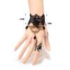 Handschuh Verstellbar Langes Armband Strasssteine Dekor Gotische Spitze Hand Schmuck für Frauen Damen Kleid Passend