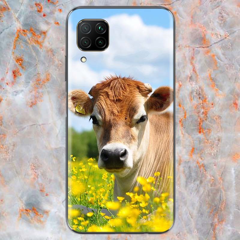 

Милое животное корова для Huawei Mate 40 30 20 20X 10 RS P Smart 2021 2020 ZS Pro Plus Lite 2019 чехол для телефона Mate 40 Pro